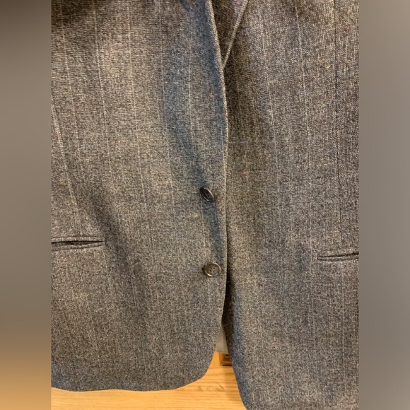 Vtg Bachrach Men’s 42R Blazer Sport Coat Charcoal Gray Windowpane - MAN IN WOOL - Picture 6 of 9